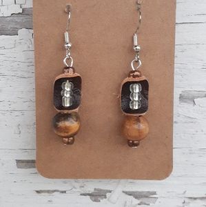 Handmade Leather, beads, wood and Sterling Si…